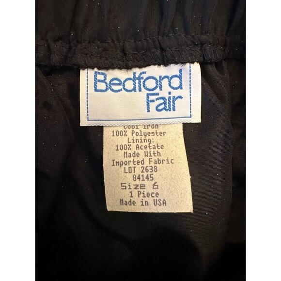 Bedford Fair Women's Black Sheer Overlay Midi Skirt Size 6 Goth Whimsygoth - Picture 2 of 4